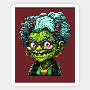 Mildred, Cute Grandma Monster Magnet